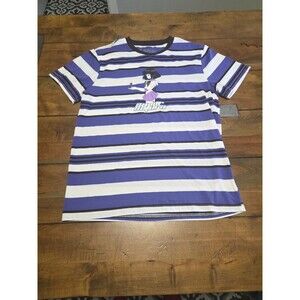 Sailor Moon Sailor Saturn Striped Portrait Graphic T Purple Black Unisex Size L